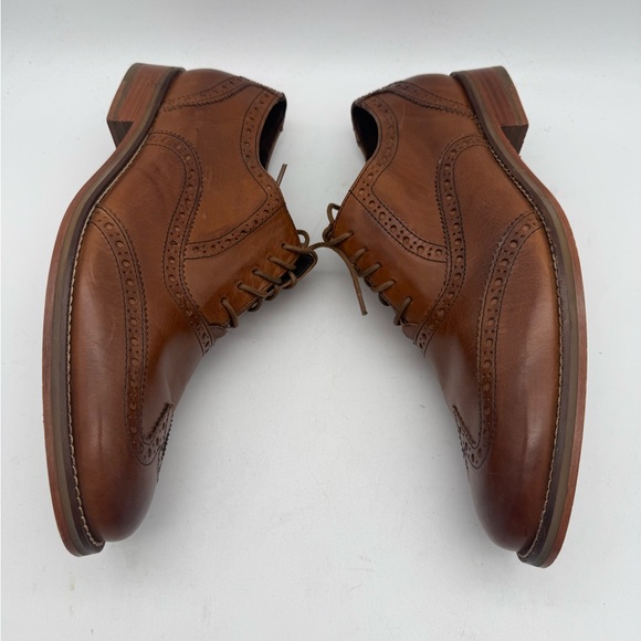 EUC Cole Haan MADISON Oxfords Men Size 8.5 Brown Leather Wingtip C10146